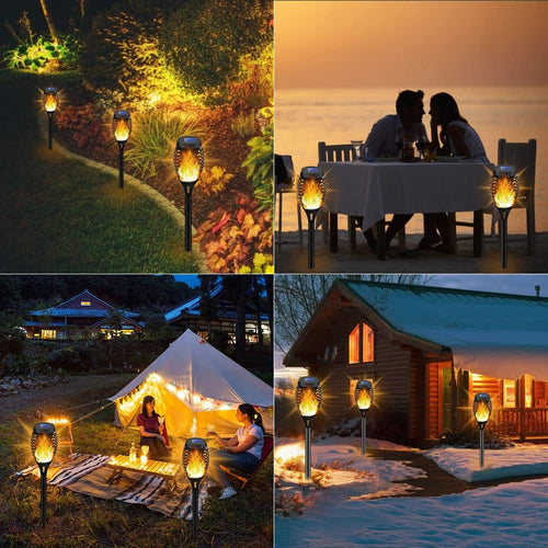 12 Pack Solar Torch Light with Flickering Flame F154140
