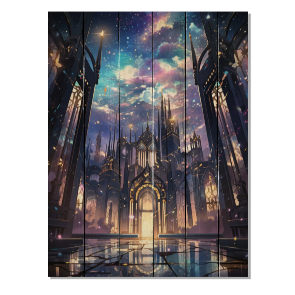 Natural Pine Wood Castles Print N368