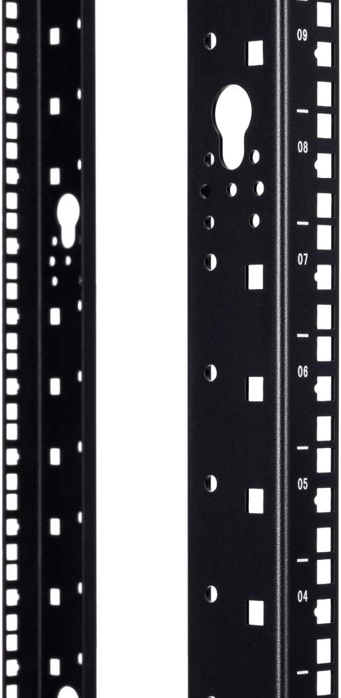 12U 4-Post Open Frame Server Rack Black Y952846