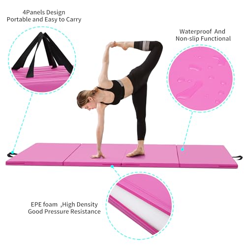 Gymnastics Mat 6'x3'x2'' Foldable Exercise Mat H110683