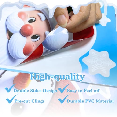 226 PCS White Snowflake Window Clings, 9 Sheets Double-Sided Reusable Decals M4622