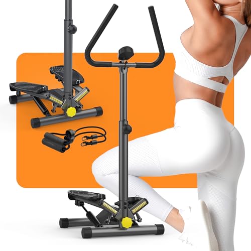 Stepper Machine with Resistance Bands, 300LBS Weight Capacity, Adjustable Step Height U927621