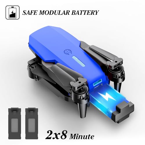 Foldable Mini Drone with 1080P Camera, 2 Batteries, Black G990