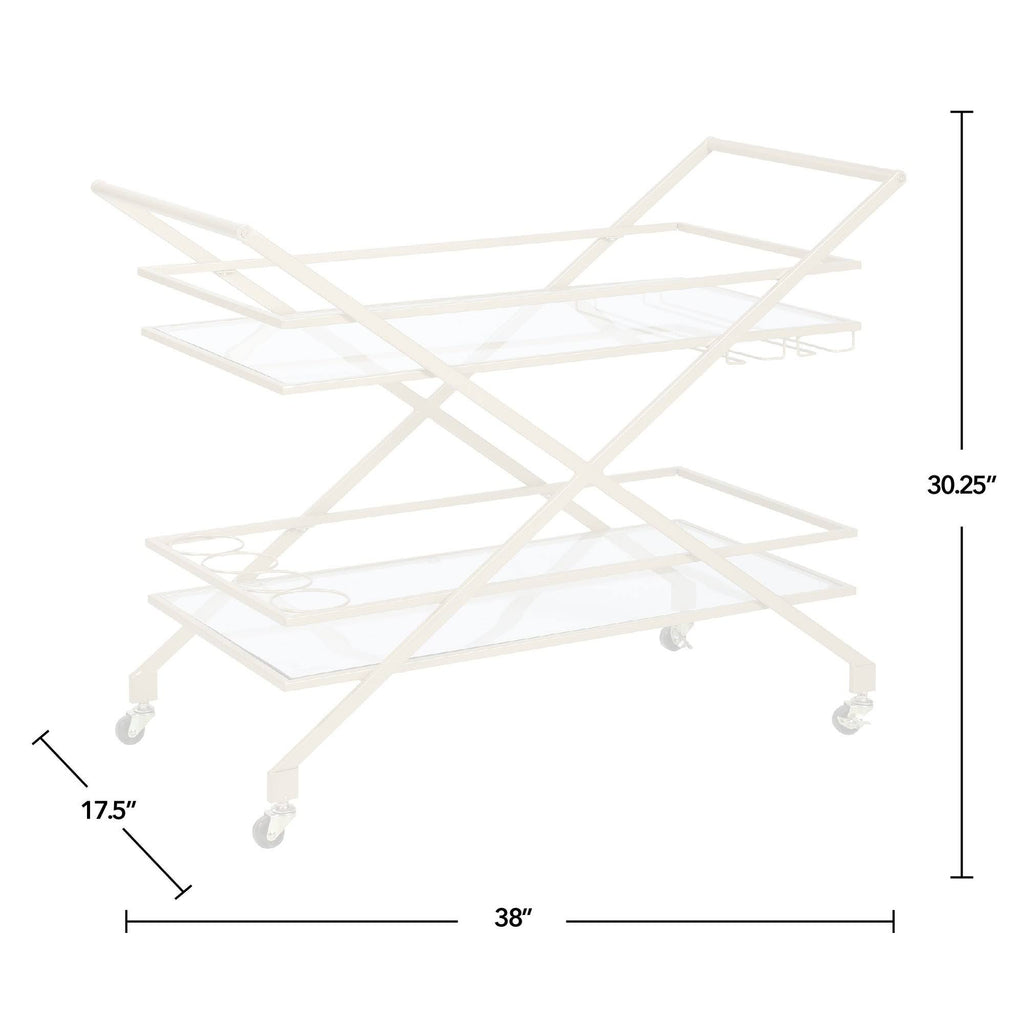 Gold Metal Bar Cart Y928506