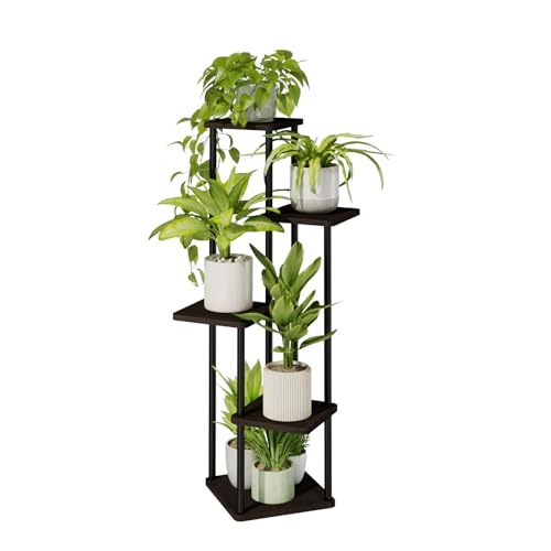 4 Tier Black Metal Plant Stand E513