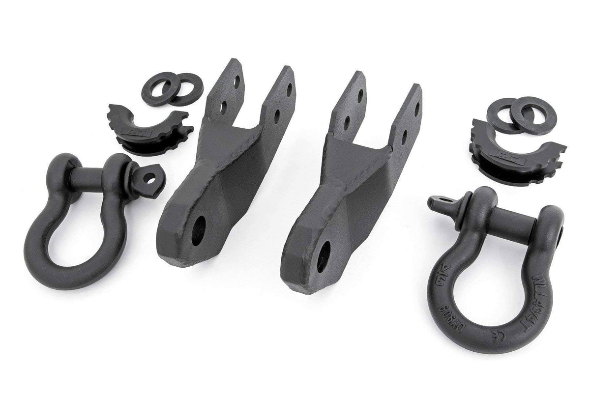 Tow Hook to Shackle Conversion Kit with D-Rings and Rubber Isolators U776