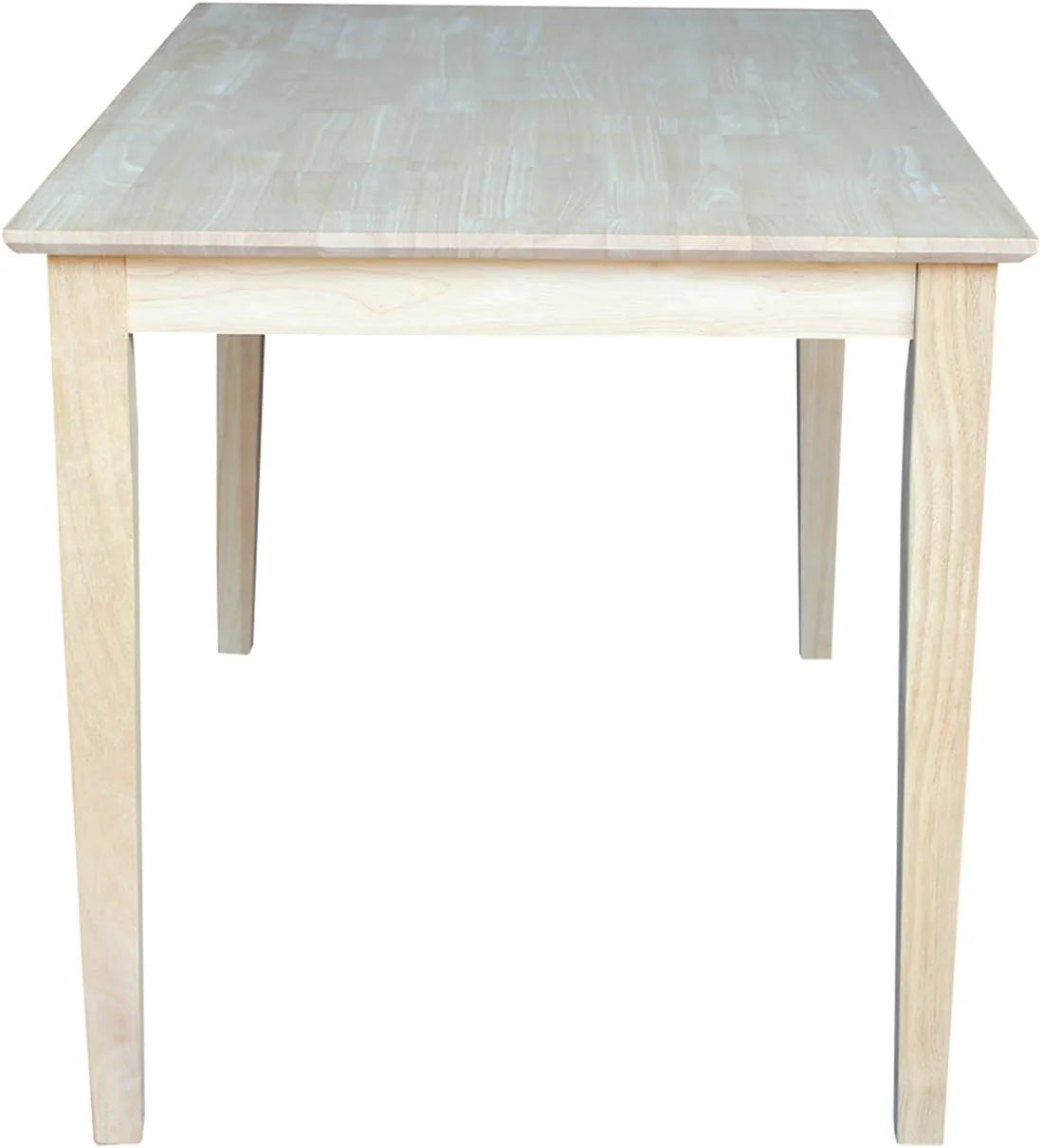 Solid Wood Table Top with Shaker Legs, 30 Inch, Unfinished Z822534