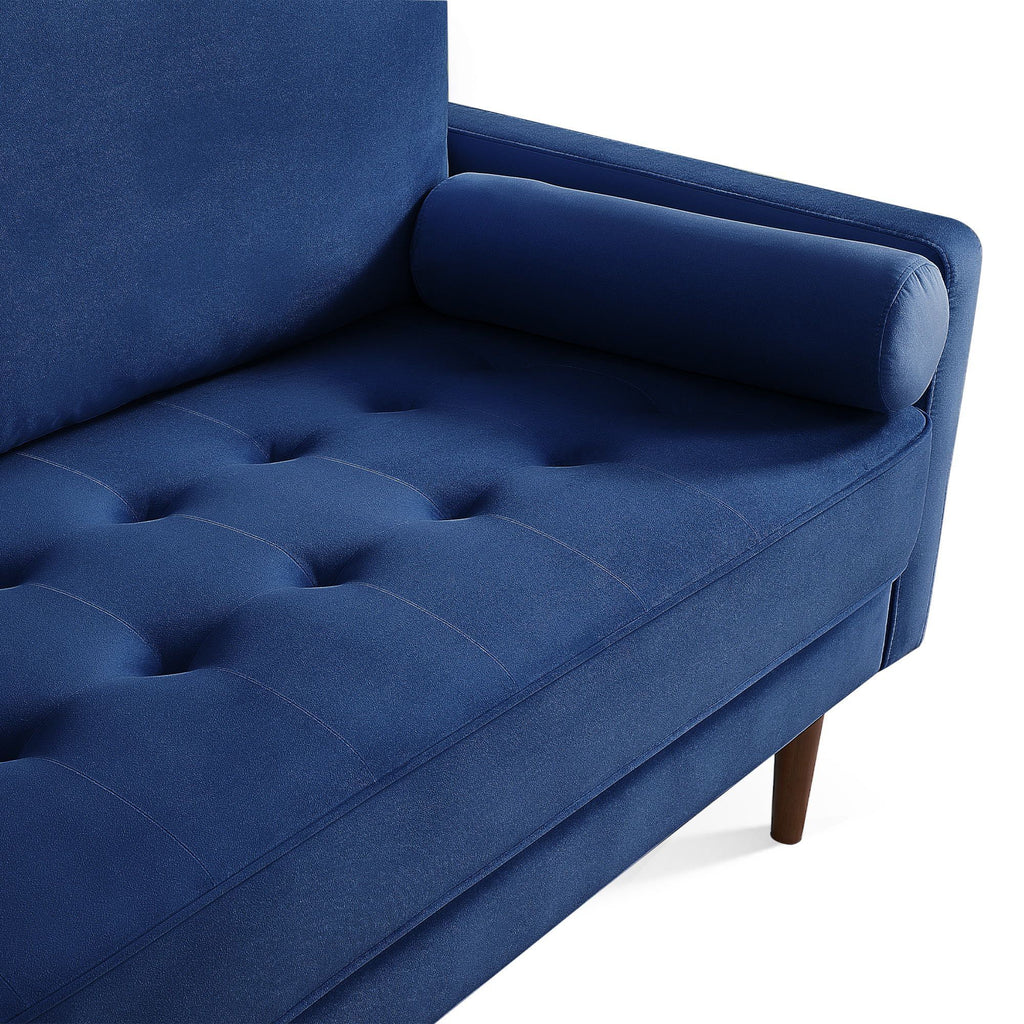 69" Tufted Velvet Sofa with Bolster Pillows R131951