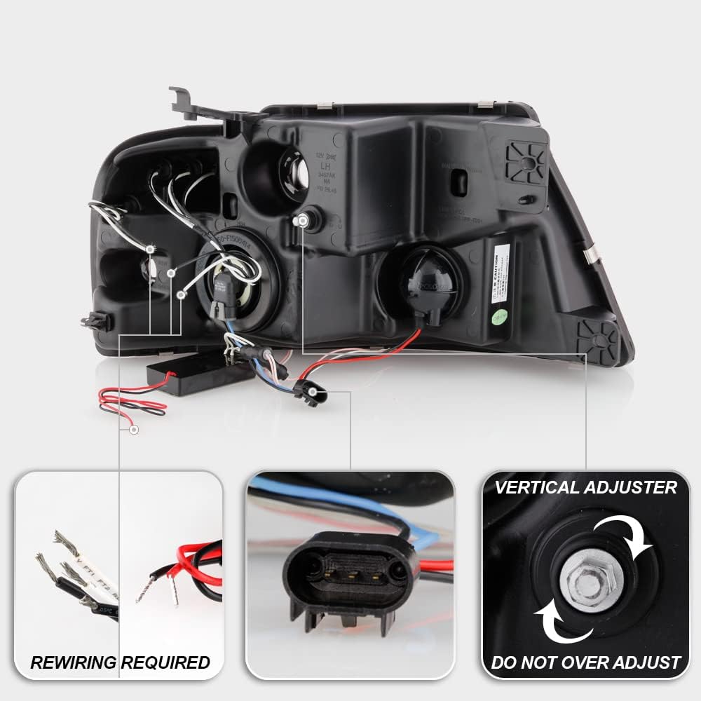 Black Housing Projector Headlights D99563