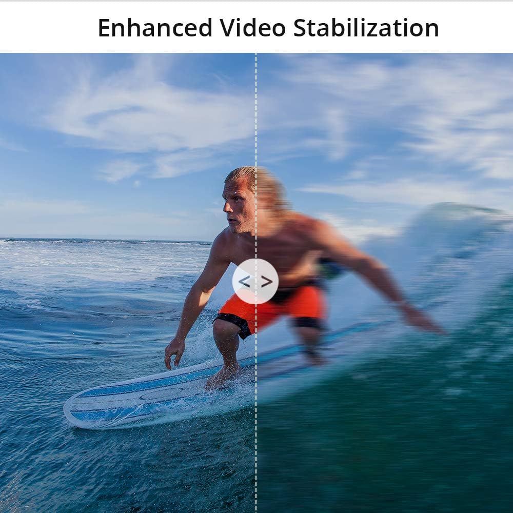 4K30FPS 20MP WiFi Action Camera with Touch Screen EIS 2.0 Remote Control 131 Feet Underwater Camera with 2X 1350mAh Batteries D30723
