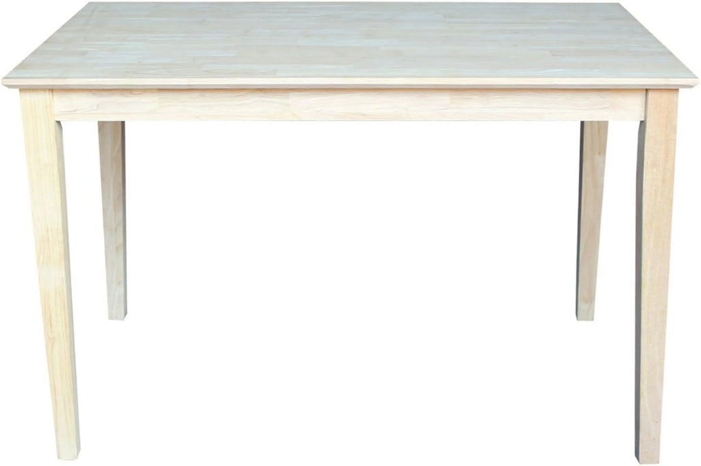 Solid Wood Table Top with Shaker Legs, 30 Inch, Unfinished Z822534