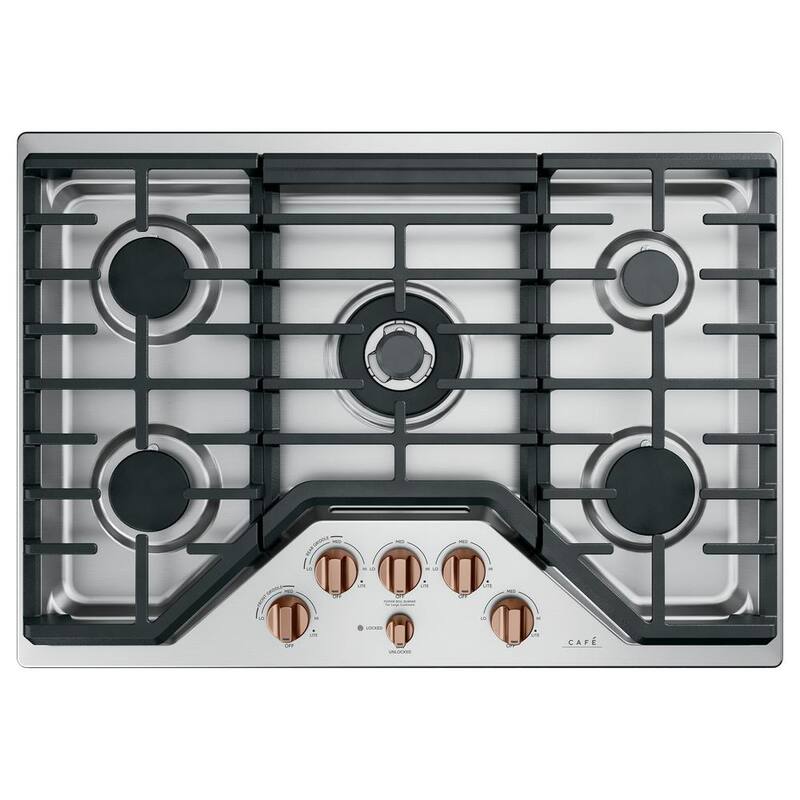 Brushed Copper Gas Cooktop Knob Kit N619