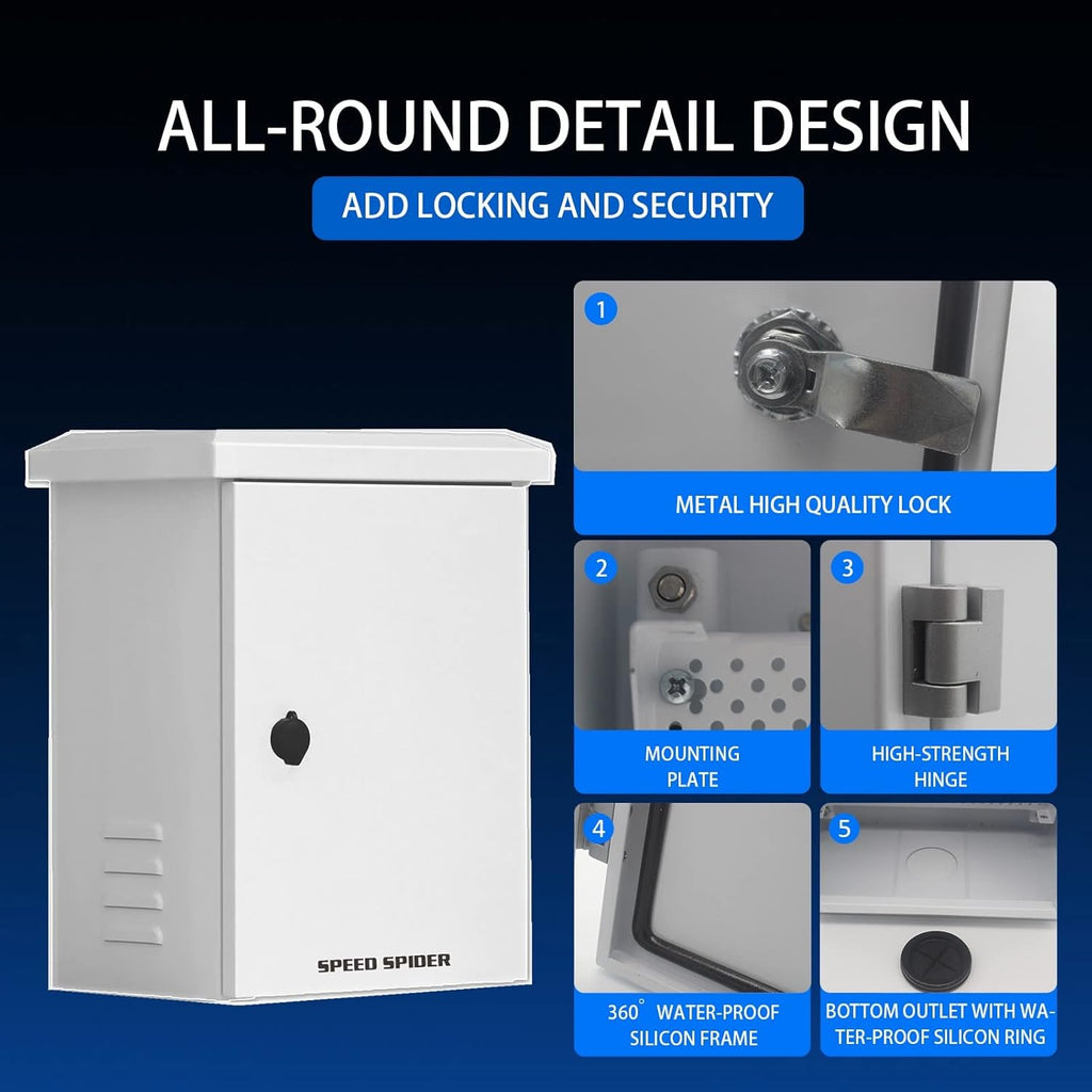 Outdoor Stainless Steel Junction Box IP55 with Mounting Plate X77842