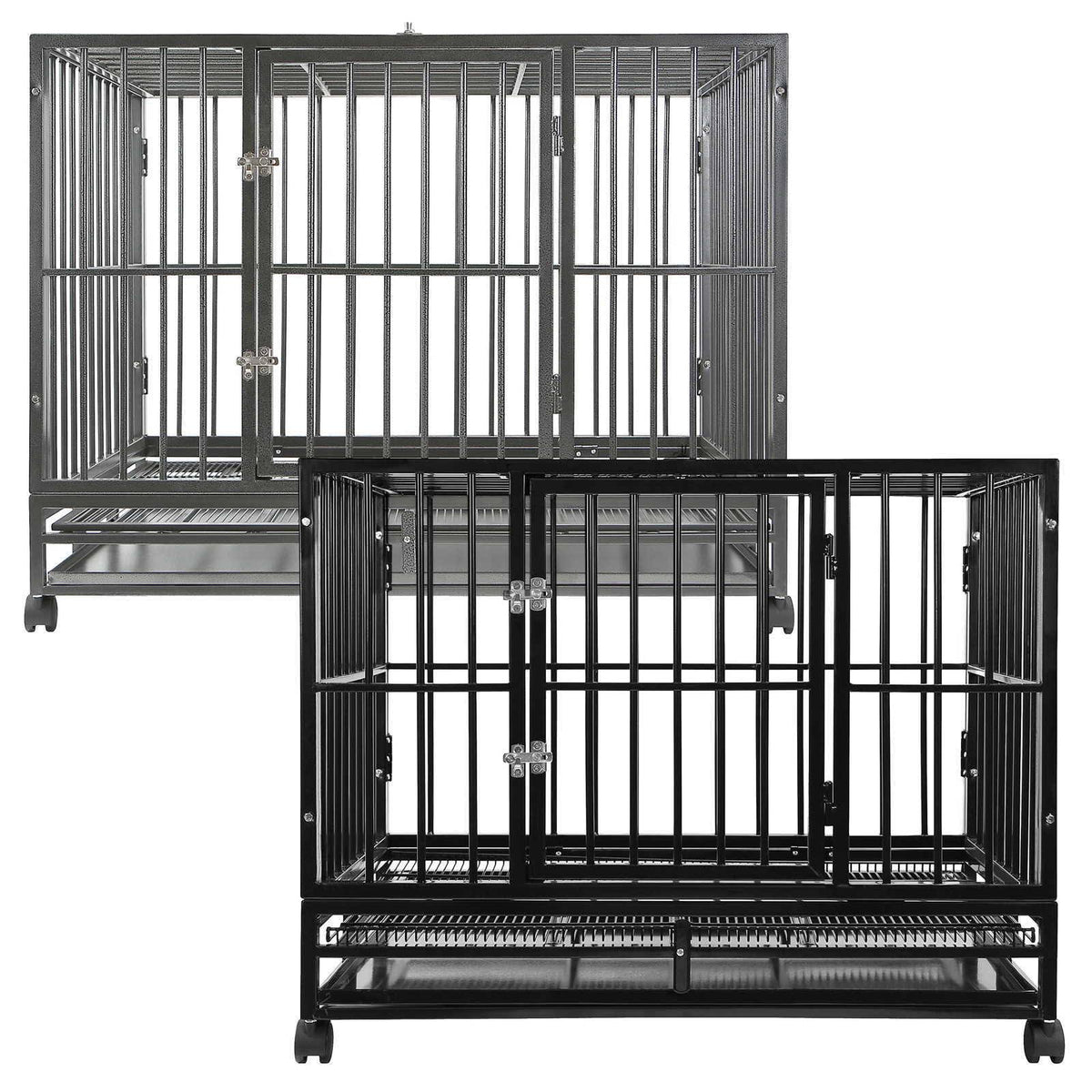 Heavy Duty 48-Inch Black Dog Cage K9454