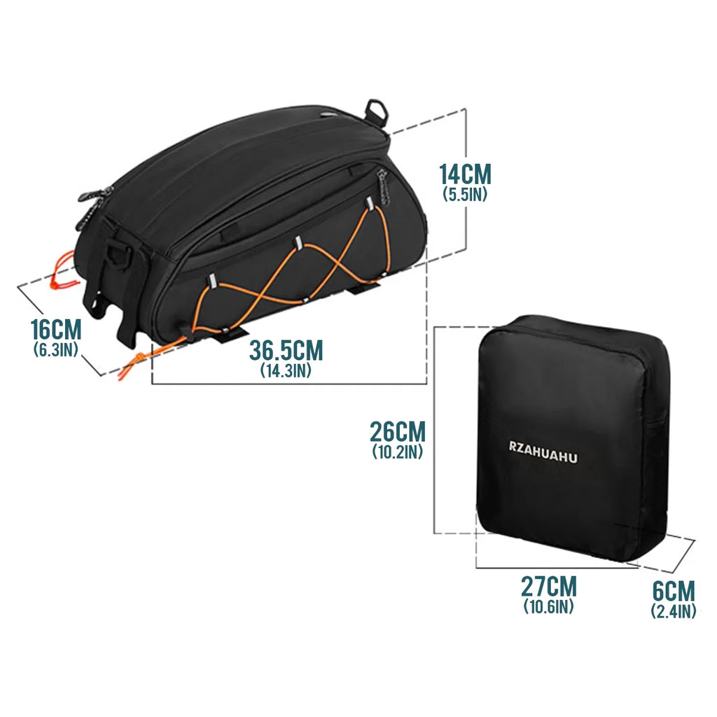 Waterproof Bike Rack Bag Set with Trunk Bag and Side Hanging Bags X919382