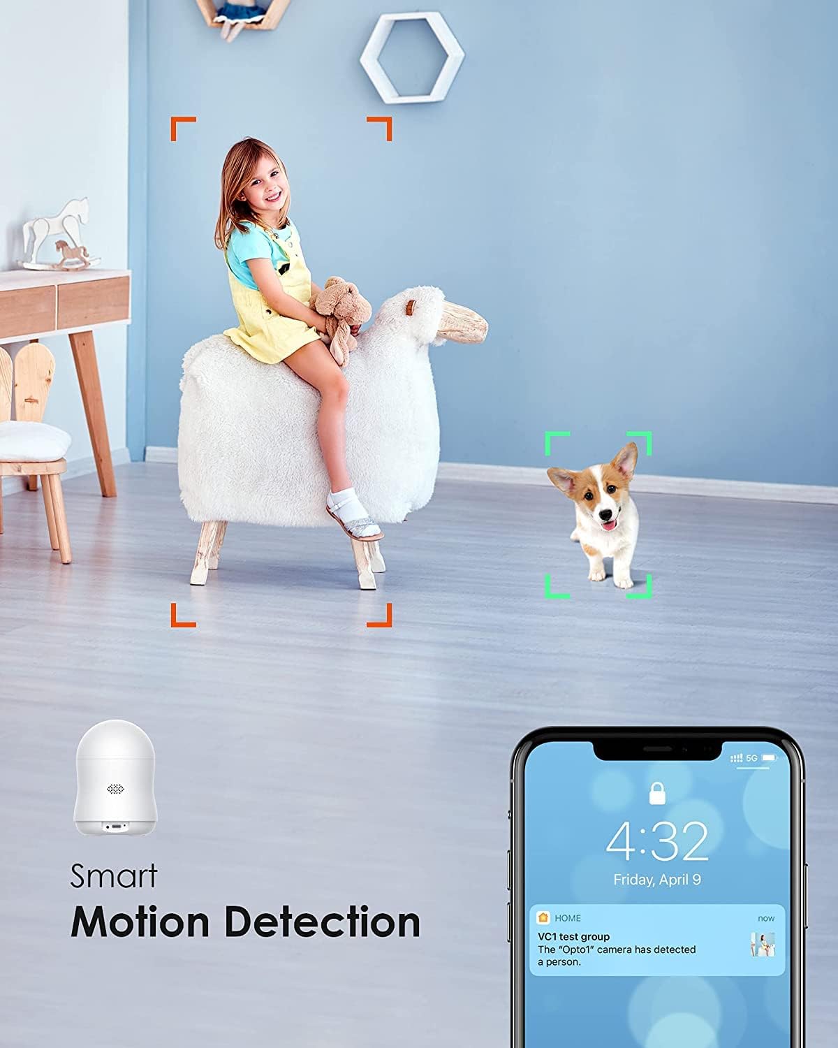 1080P HomeKit Indoor Security Camera with Night Vision and 2-Way Audio O2843