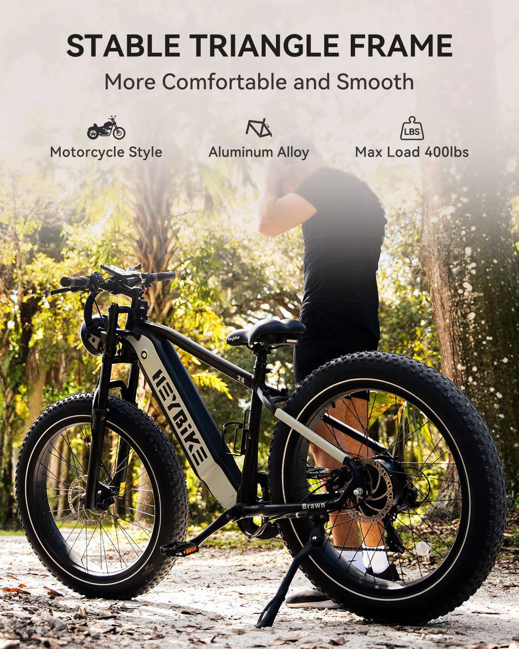 Electric Bike 750W Fat Tire 48V 18Ah Removable Battery 26'' Wheel S31955