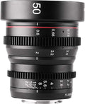 50mm T2.2 Manual Focus Wide-Angle Cinema Lens for M43 Micro Four Thirds MFT Mount Cameras G527