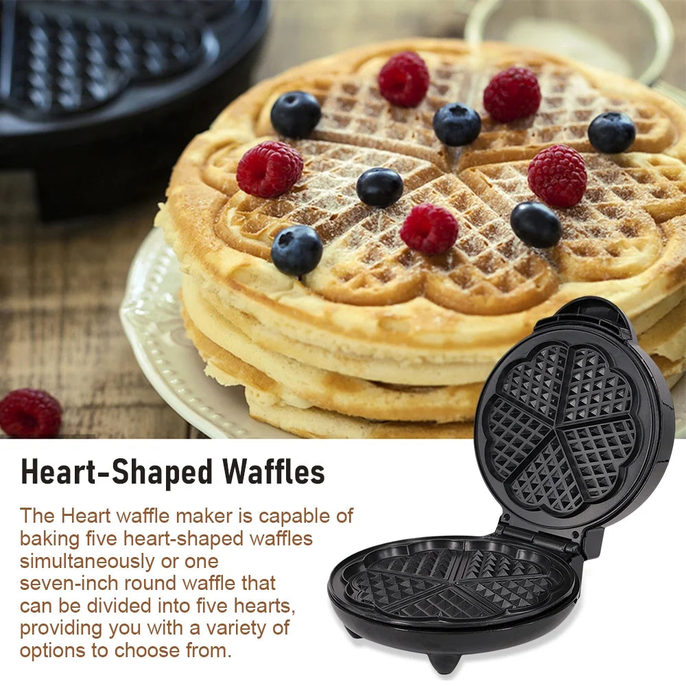 1000W Heart-Shaped Waffle Maker C11217
