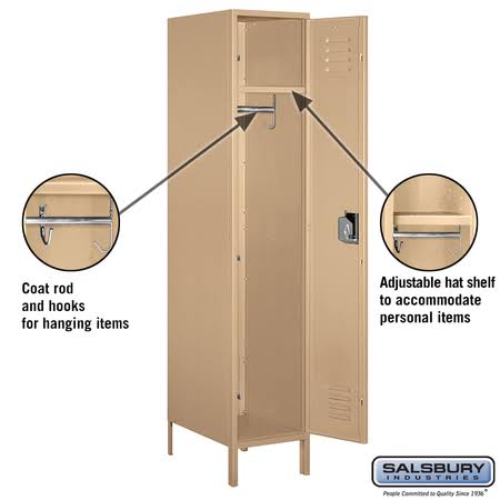 18x22 Wide Single Tier Metal Locker F735733