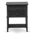 16" Wood Nightstand with 2 Drawers H883