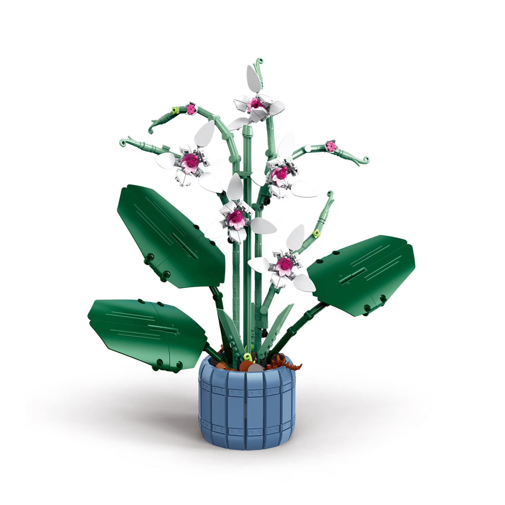 White Butterfly Orchid Building Block Set V664058