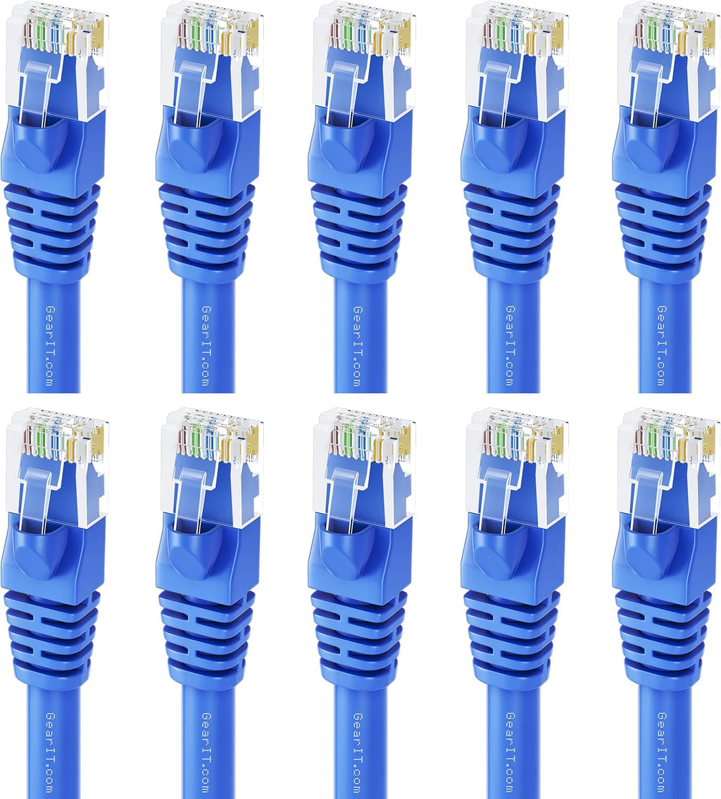 20-Pack Cat5e Ethernet Patch Cable 5 Feet Blue J8273