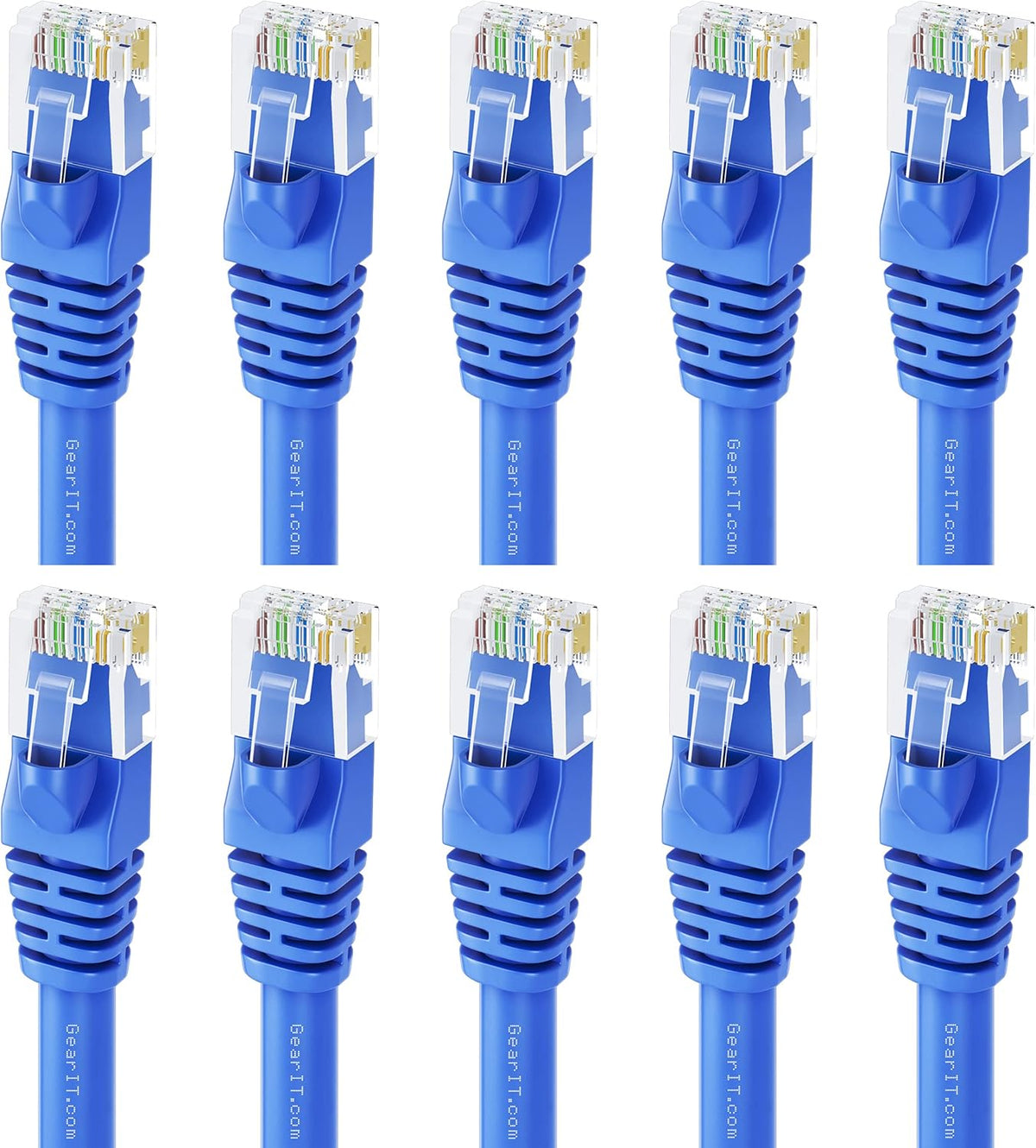 20-Pack Cat5e Ethernet Patch Cable 5 Feet Blue J8273