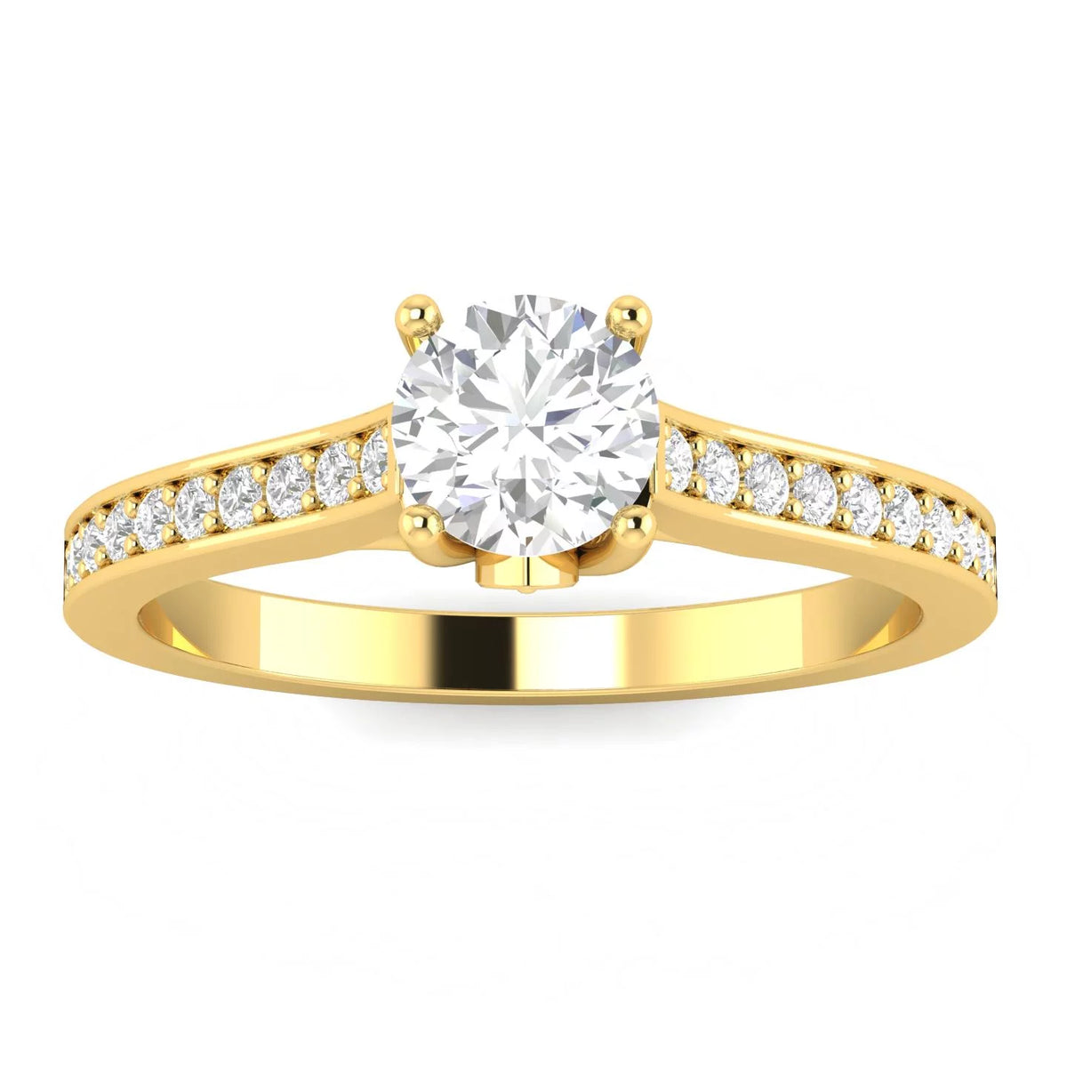 Diamond Engagement Ring in 10k Yellow Gold N221