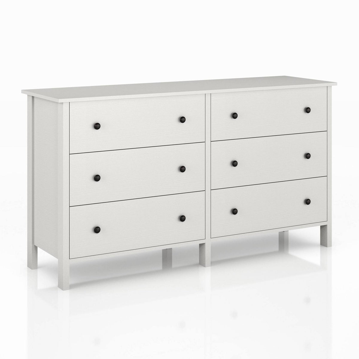 White 6 Drawer Dresser Z415