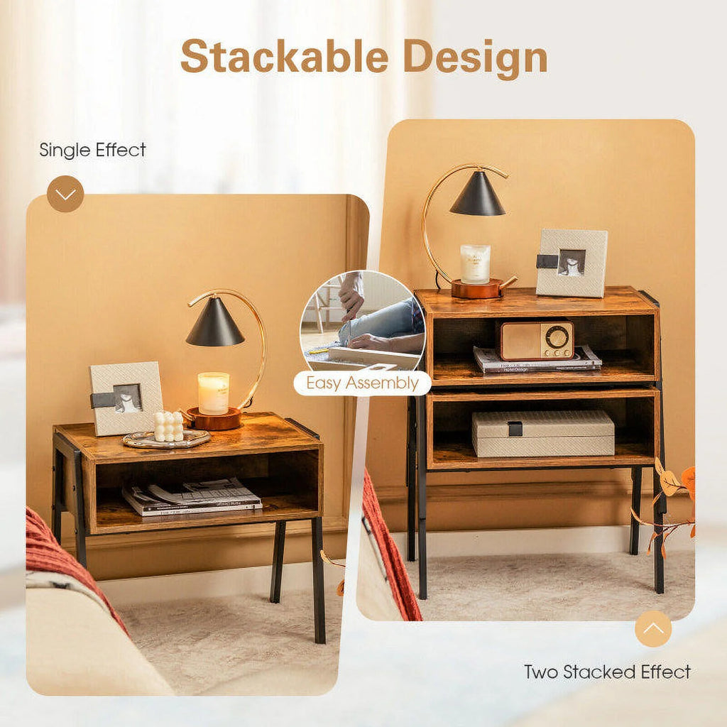 2 Pieces Stackable Night Stand J360052