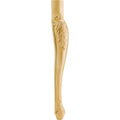 Acanthus Cabriole Leg - Rubberwood F2508