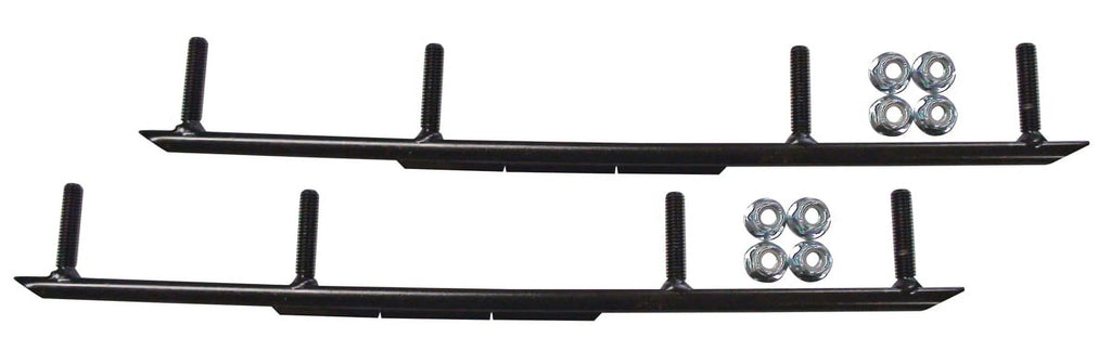 Red Razor Snowmobile Skis with 6" Round Bars Complete Kit T679