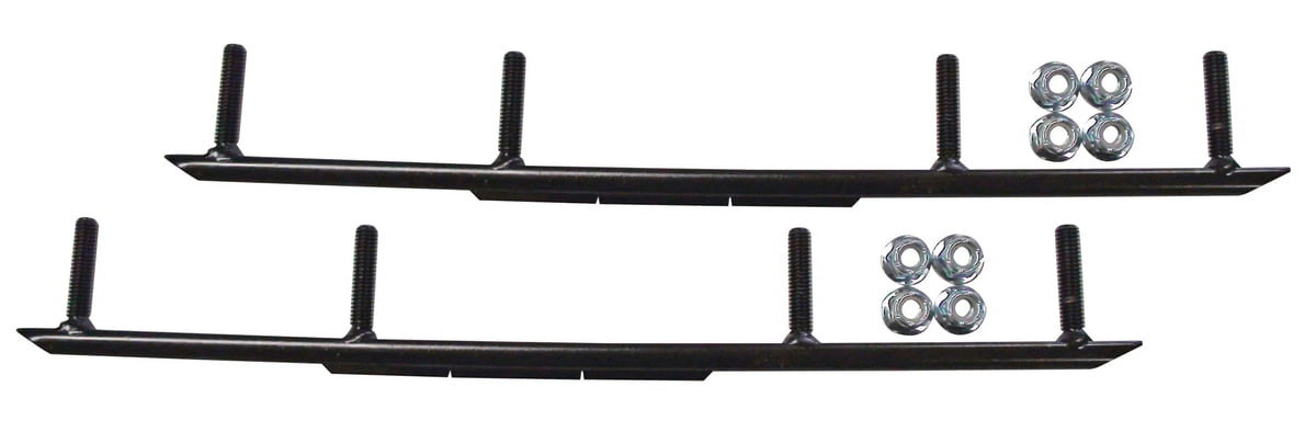 Red Razor Snowmobile Skis with 6" Round Bars Complete Kit T679
