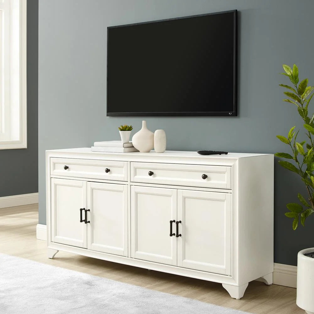 Distressed White Wood Sideboard P1217