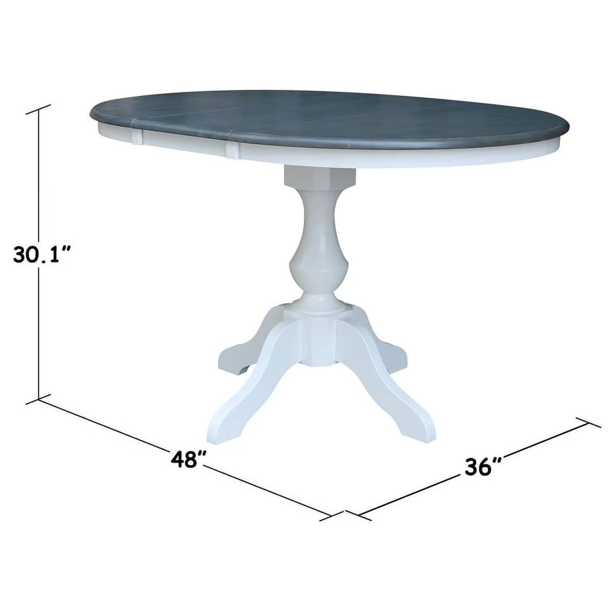 Round Wood Extension Dining Table with 4 Chairs P170136