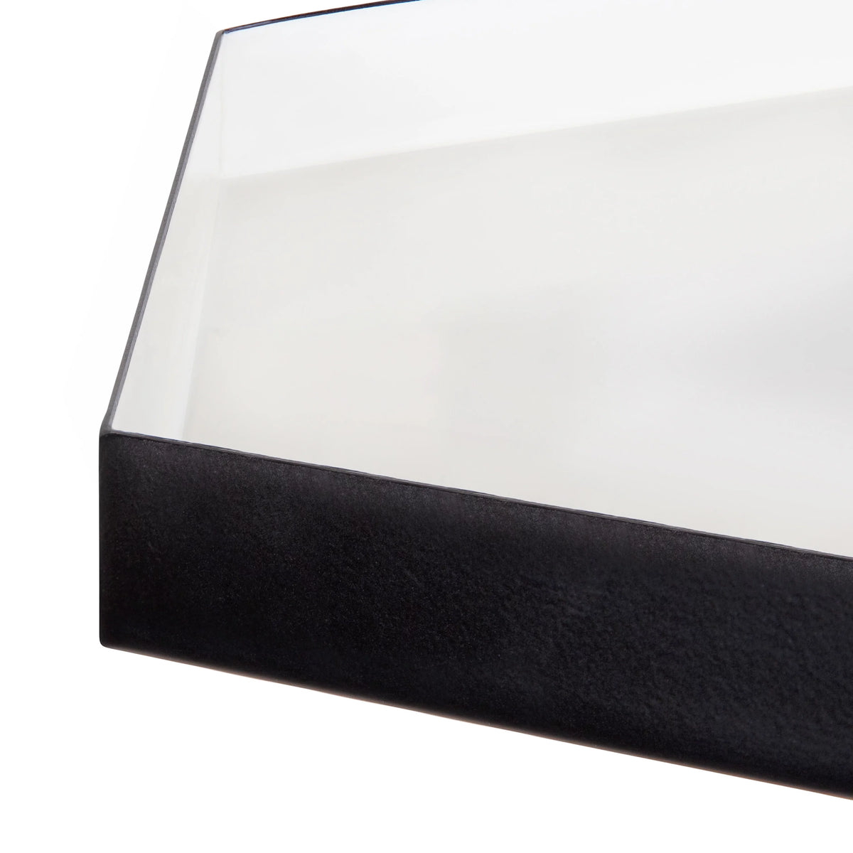 White and Black Hexagon Side Table G39701