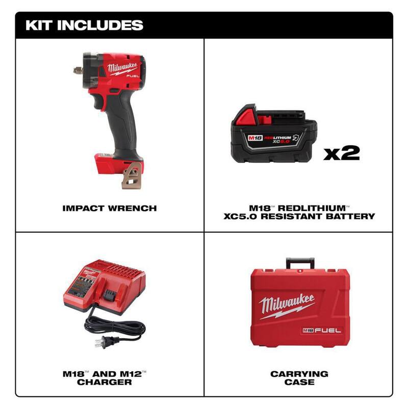 18V Lithium-Ion Brushless Cordless Compact Impact Wrench Kit M5818