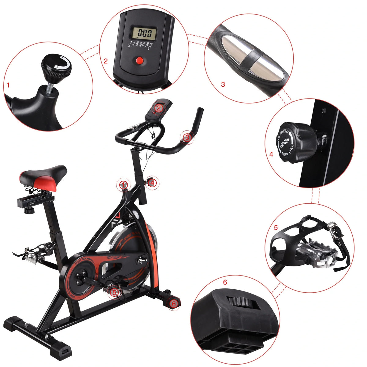 Foldable Stationary Upright Exercise Bike L934