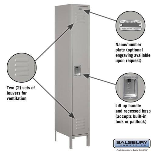 18x22 Wide Single Tier Metal Locker F735733