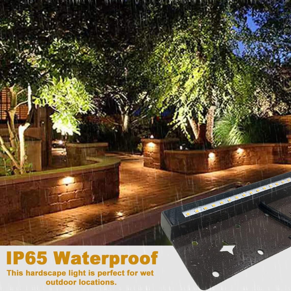 8-Pack 7 Inch 4W LED Hardscape Paver Light, IP65 Waterproof, Soft White 2700K A532879