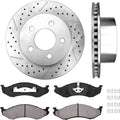 5 Lug Brake Rotors + Ceramic Pads + Clips I1286
