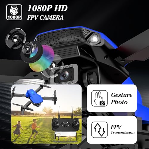 Foldable Mini Drone with 1080P Camera, 2 Batteries, Black G990