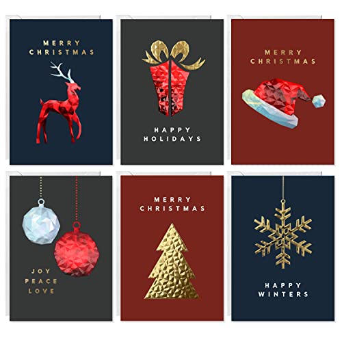 18 Christmas Greeting Card Assortment With Envelopes B69728