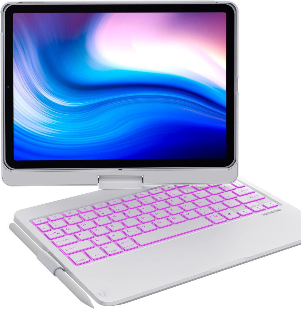 iPad Pro 11 Keyboard Case 360 Rotatable 7 Color Backlit Black Y985443