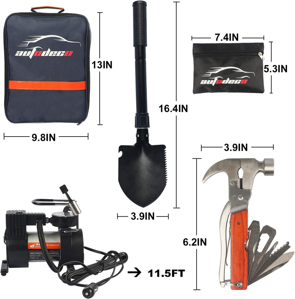118-Piece Heavy Duty Car Roadside Emergency Kit A10097