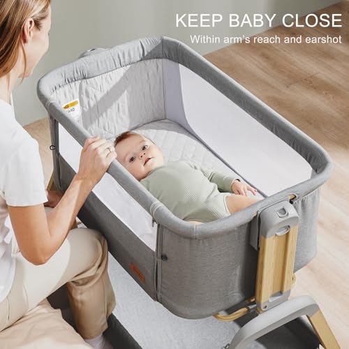 Navy Blue 3 in 1 Baby Bassinet with Mattress and Wheels E60972