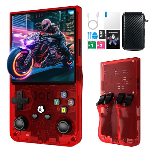Black 4.0 Inch IPS Screen 64GB Retro Handheld Game Console U3955