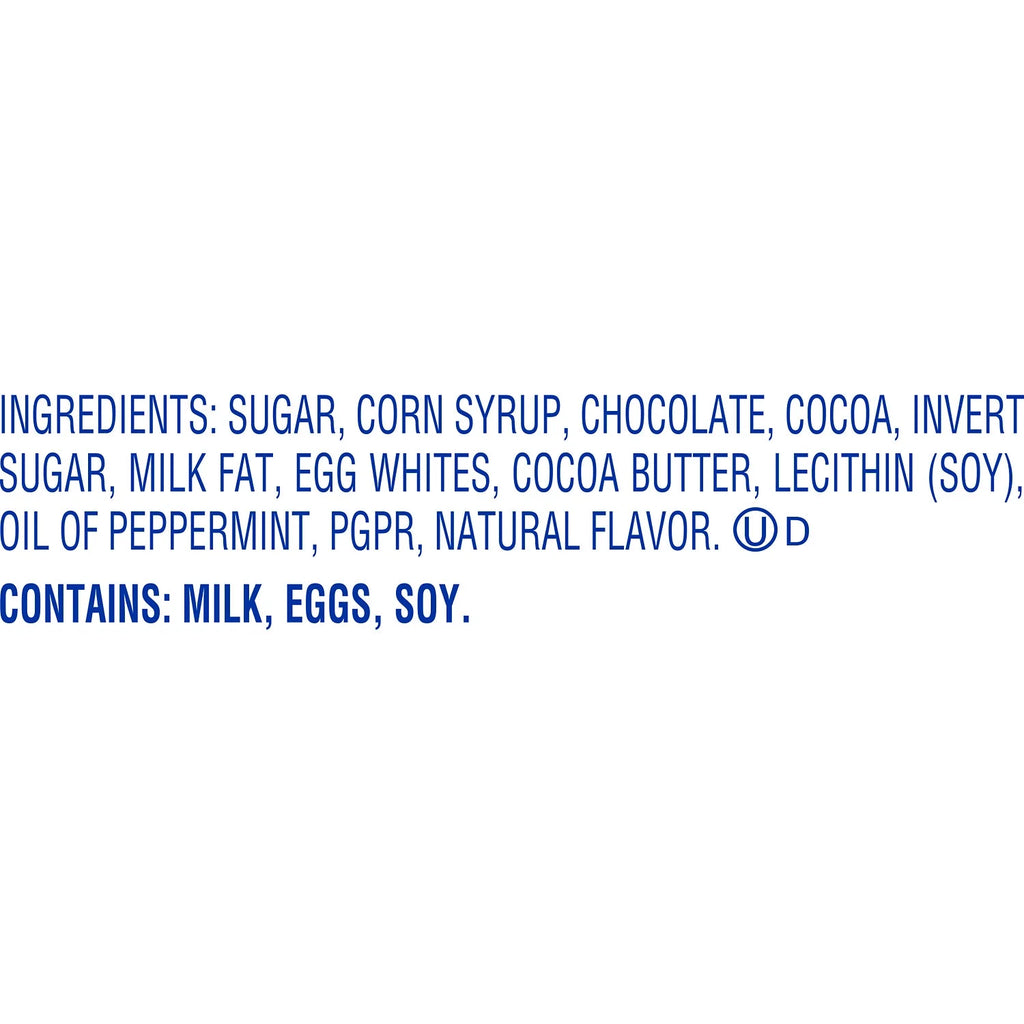 Dark Chocolate Peppermint Patties Eggs Candy, Bag 9.6 oz B2093