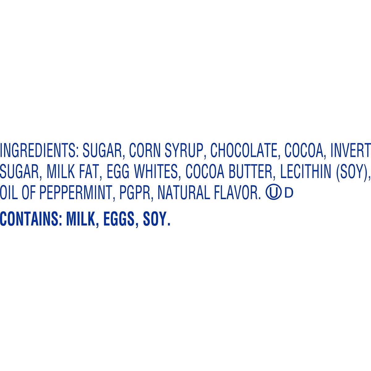 Dark Chocolate Peppermint Patties Eggs Candy, Bag 9.6 oz B2093